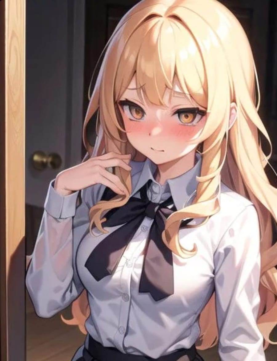 Cozy anime waifu illustration